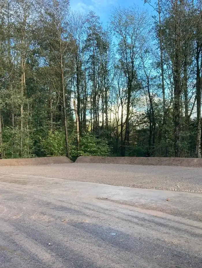 Completed new car park after site clearance in Somerset